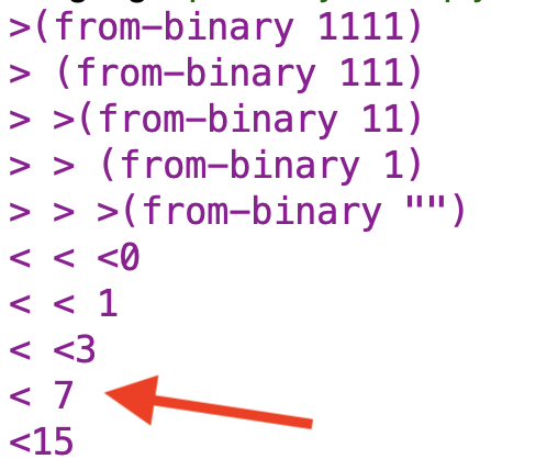 Trace for the alternate input 1111