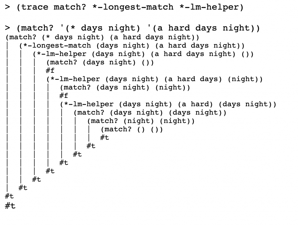 Simply Scheme Chapter 16 Example Pattern Matcher The Means to Correct